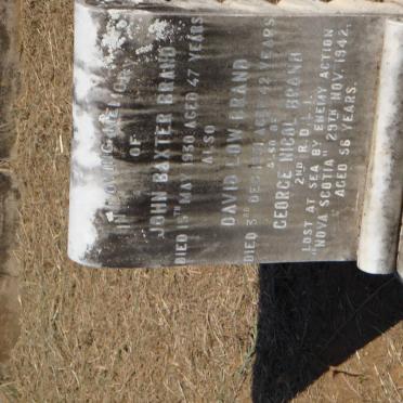 BRAND John Baxter -1930 :: BRAND David Low -1931 :: BRAND George Nicol -1942