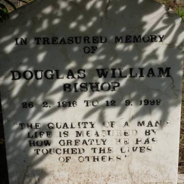 BISHOP Douglas William 1916-1999 &amp; Margaret Beth -1986