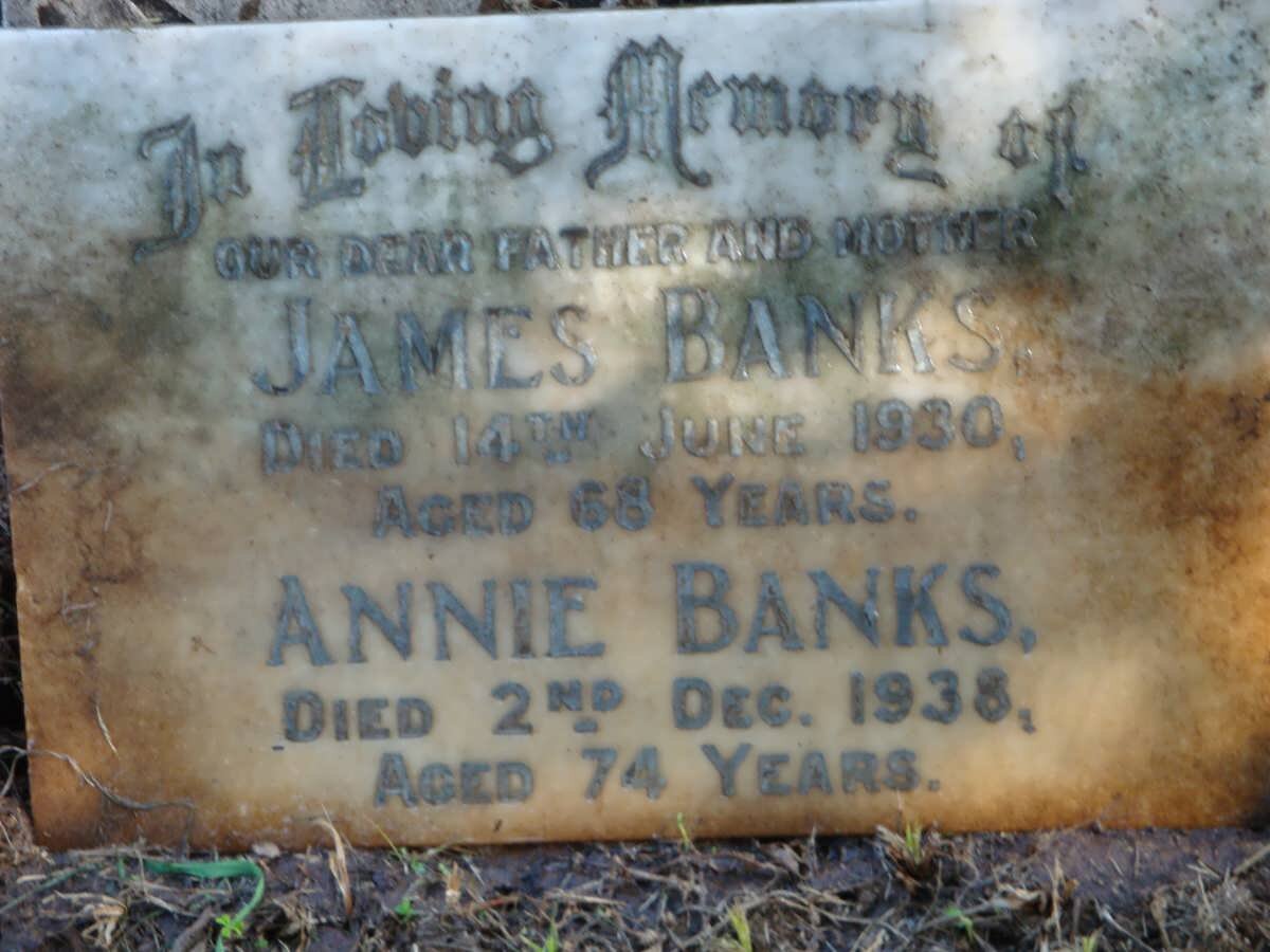 BANKS James -1930 &amp; Annie -1938