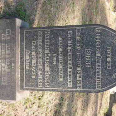 BURNS William Tyson -1948 &amp; Hannah Mary -1945 :: BURNS Frederick Andrewartha -1916