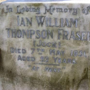 FRASER Ian William Thompson -1951