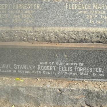 FORRESTER Robert -1958 &amp; Florence Mary -1959 :: FORRESTER Stanley Robert Ellis -1941