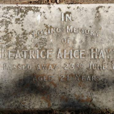 HAYTER Beatrice Alice -1925