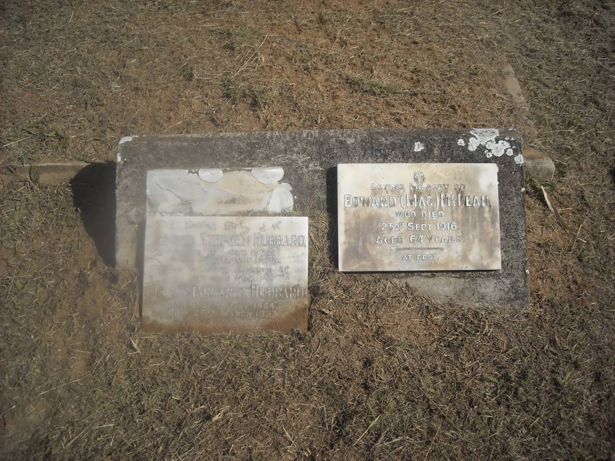 HUBBARD Lucy Margaret 1884-1923 :: HUBBARD Fred Stephen 1922-1923 :: McLEAN Edward -1916