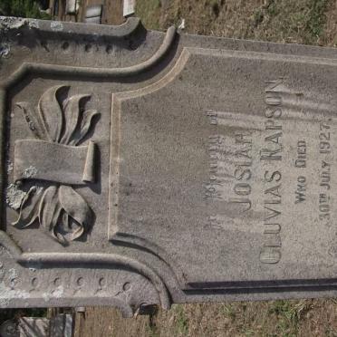 RAPSON Josiah Cluvias -1929 &amp; Amy Jane 1920 