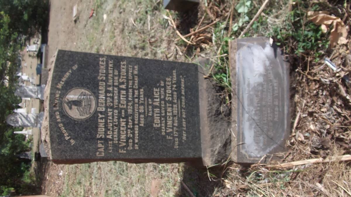 STOKES Edith Alice -1929 :: STOKES Sidney Bernard -1924