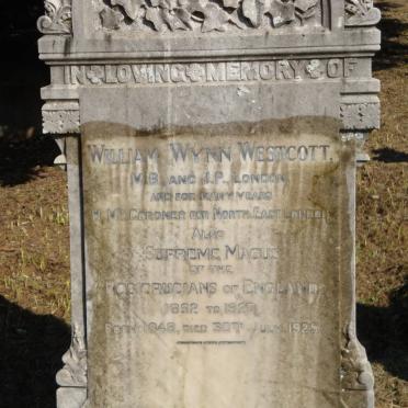 WESTCOTT William Wynn 1848-1925