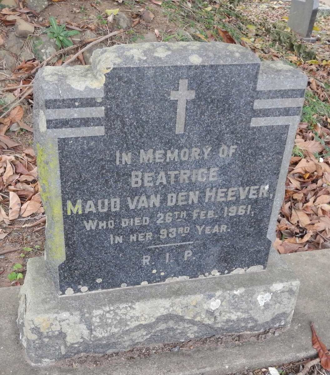 HEEVER Beatrice Maud, van den -1961