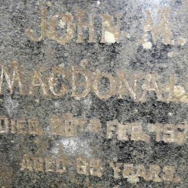 MacDONALD John M. -1970