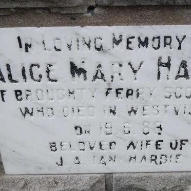 HARDIE Alice Mary -1988