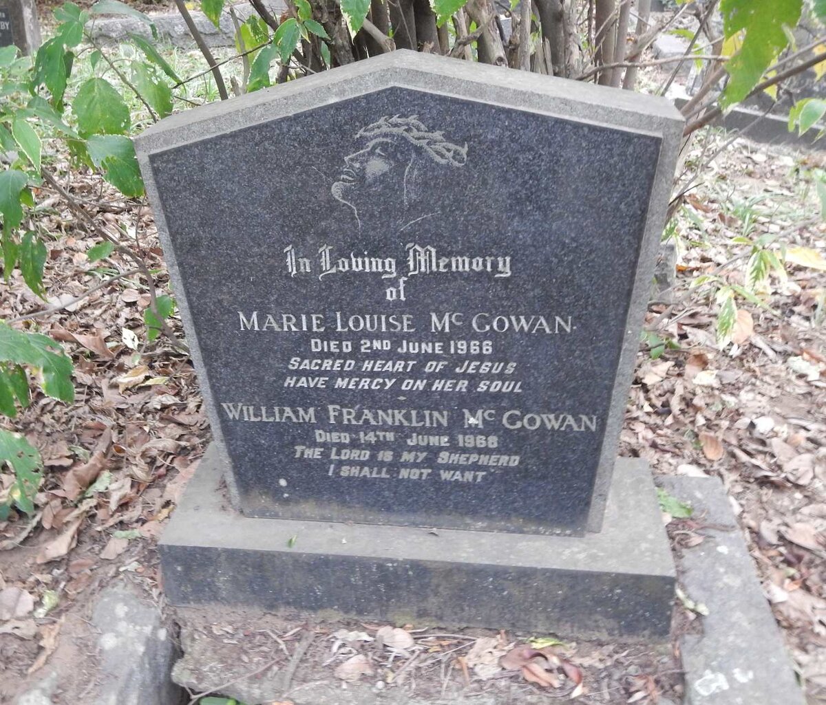 McGOWAN William Franklin -1968 &amp; Marie Louise -1966