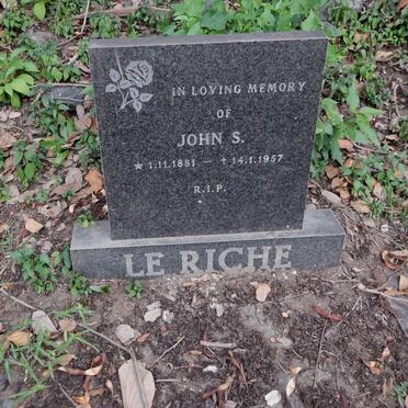 RICHE John S., le 1881-1957