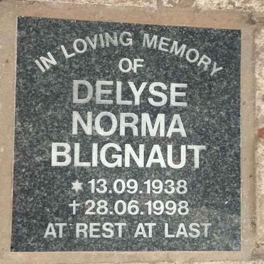 BLIGNAUT Delyse Norma 1938-1998