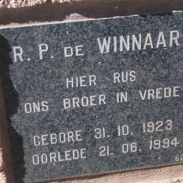 WINNAAR R.P., de 1923-1994