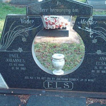 ELS Paul Johannes 1908-1962 &amp; Anna Elsabe 1908-1983