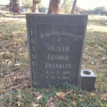 FRANKLIN Oliver George 1928-1984