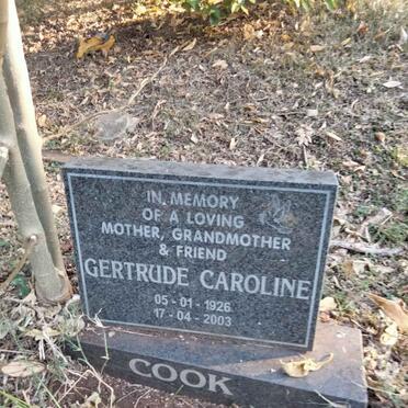 COOK Gertrude Caroline 1926-2003