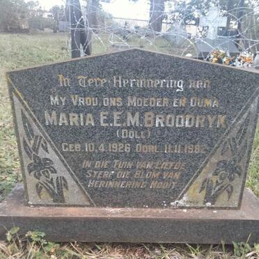 BROODRYK Maria E.E.M. 1926-1982