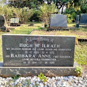 McILRATH Hugh 1905-1972 & Barbara Anne HEDGCOCK 1914-1995