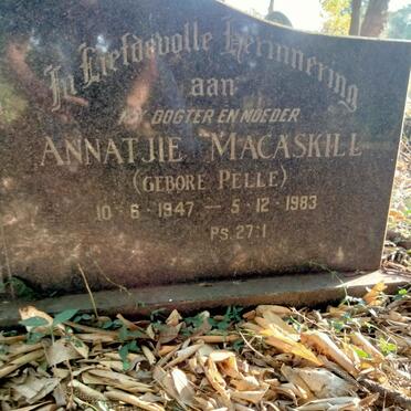 MACASKILL Annatjie nee PELLE 1947-1983