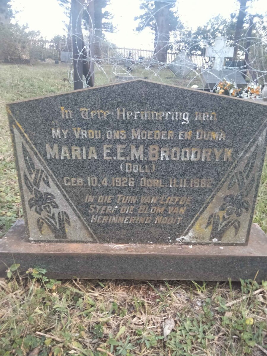 BROODRYK Maria E.E.M. 1926-1982