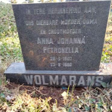 WOLMARANS Anna Johanna Petronella 1907-1990