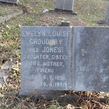 CHOUDHRY Evelyn Louise nee JONES 1956-1988