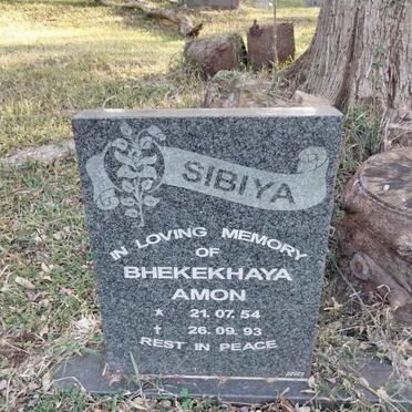 SIBIYA Bhekekhaya Amon 1954-1993
