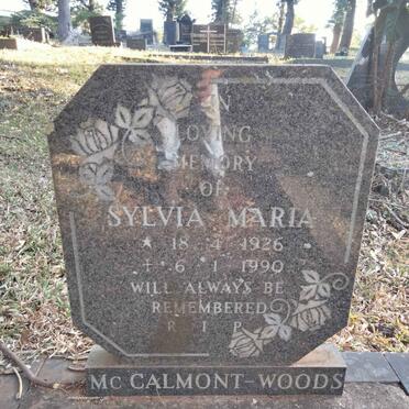 WOODS Sylvia Maria, MCCALMONT- 1926-1990