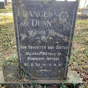 ORTONE Frances nee DUNN 1953-1987