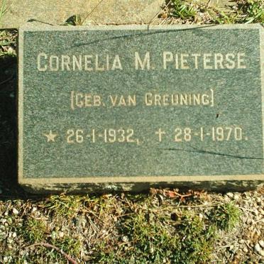 PIETERSE Cornelia M. nee VAN GREUNING 1932-1970
