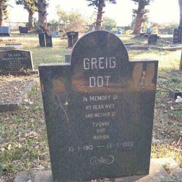 GREIG Dot 1913-1985
