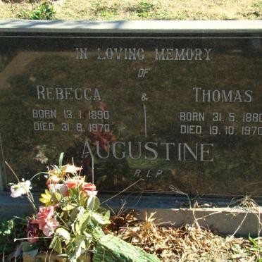 AUGUSTINE Thomas 1880-1970 &amp; Rebecca 1890-1970