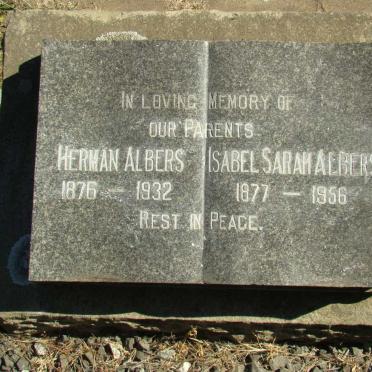 ALBERS Herman 1876-1932 &amp; Isabel Sarah 1877-1956