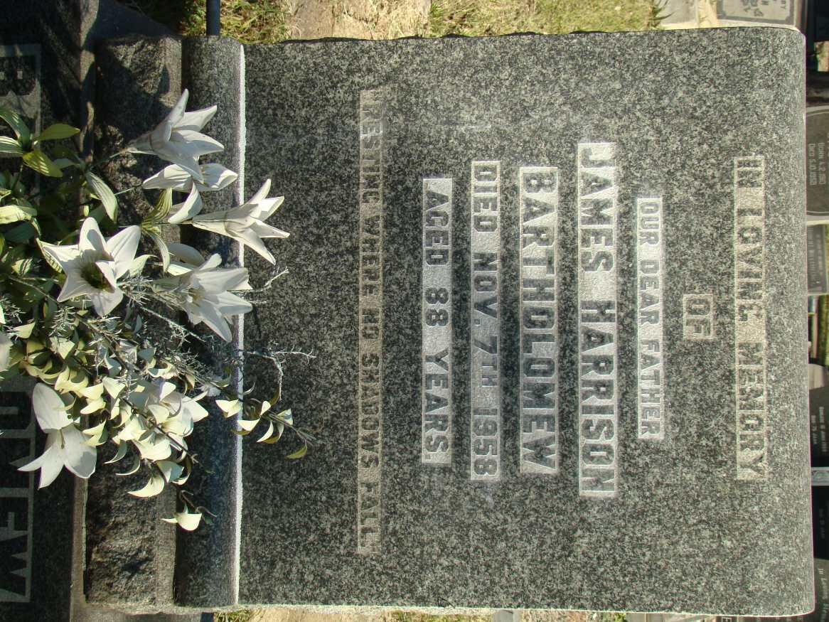BARTHOLOMEW James Harrison -1958