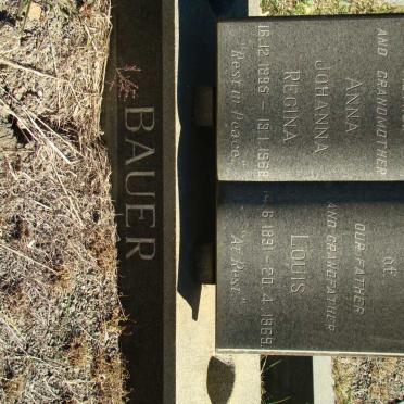 BAUER Louis 1891-1969 &amp; Anna Johanna Regina 1895-1968