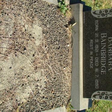 BAINBRIDGE Barbara 1921-1980