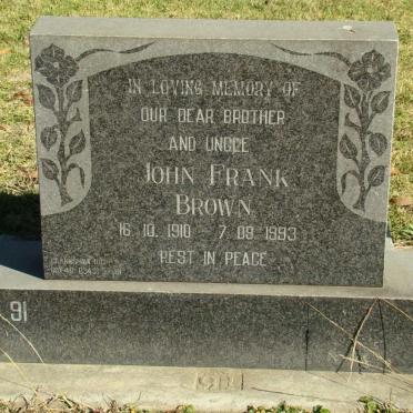 BROWN John Frank 1910-1993