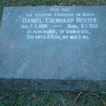 BESTER Daniel Coenraad 1888-1955