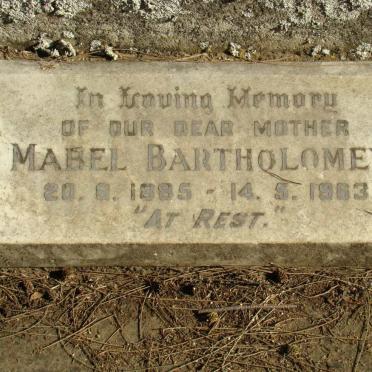 BARTHOLOMEW Mabel 1885-1963