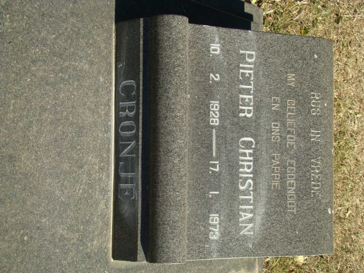 CRONJE Pieter Christian 1928-1973