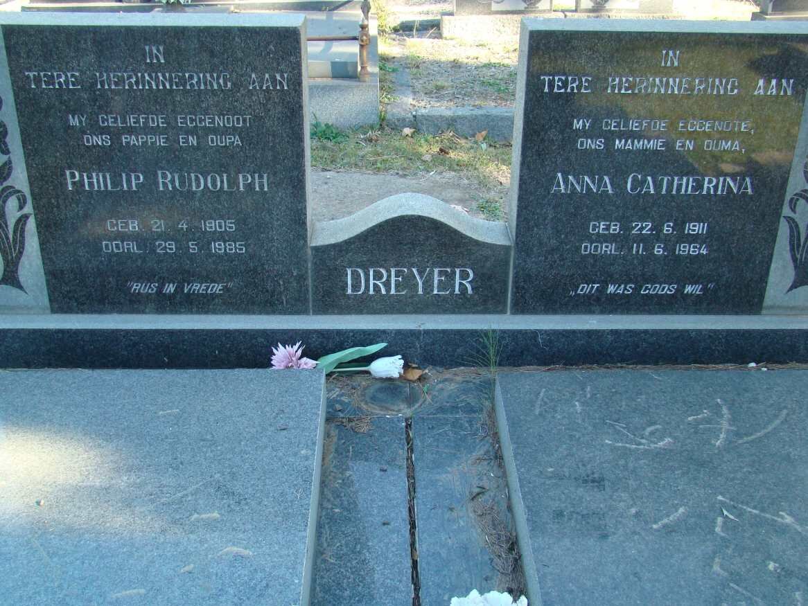 DREYER Philip Rudolph 1905-1985 &amp; Anna Catherina 1911-1964