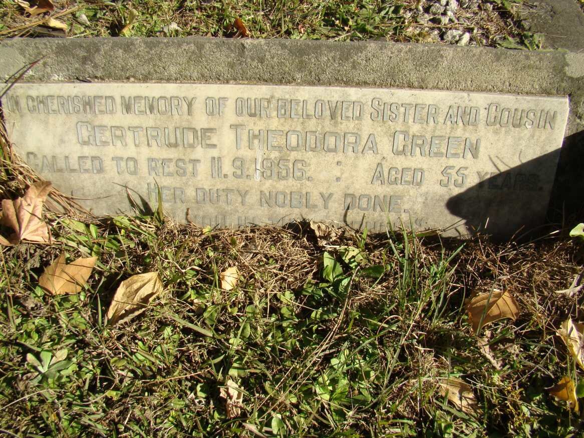GREEN Gertrude Theodora -1956