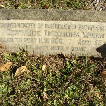 GREEN Gertrude Theodora -1956