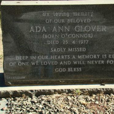GLOVER Ada Ann nee O’CONNOR -1977