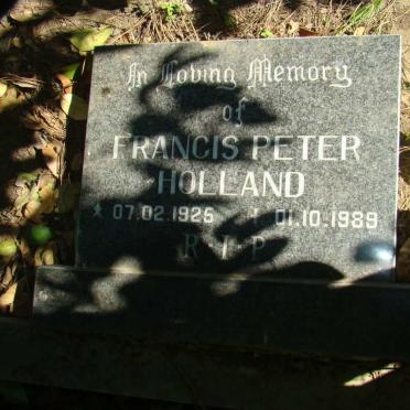 HOLLAND Francis Peter 1925-1989