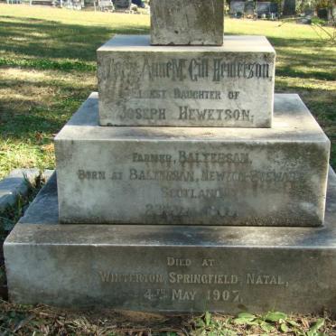 HEWETSON Mary Anne McGill 1869-1907