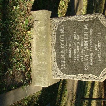 LOGGERENBERG Wilhelmina Jacoba, van nee WHITE 1899-1960