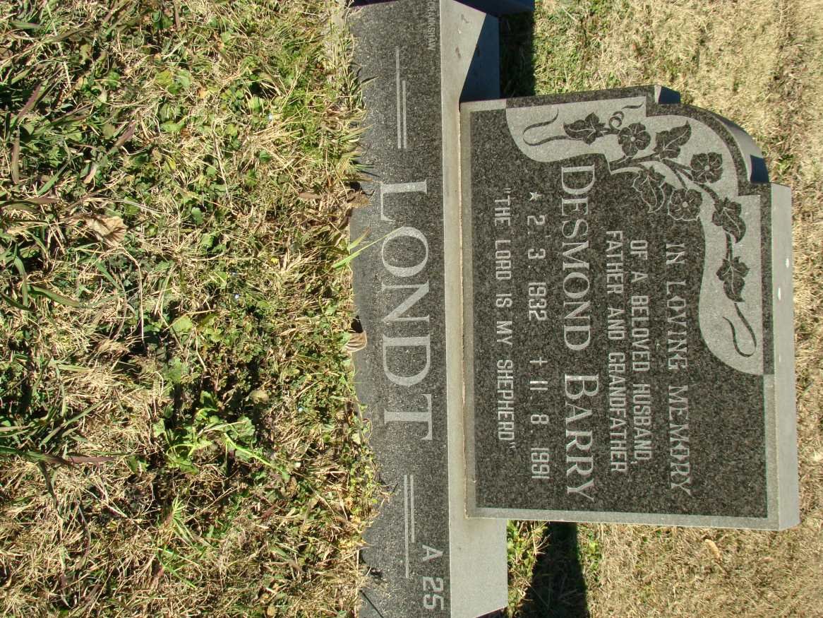 LONDT Desmond Barry 1932-1991