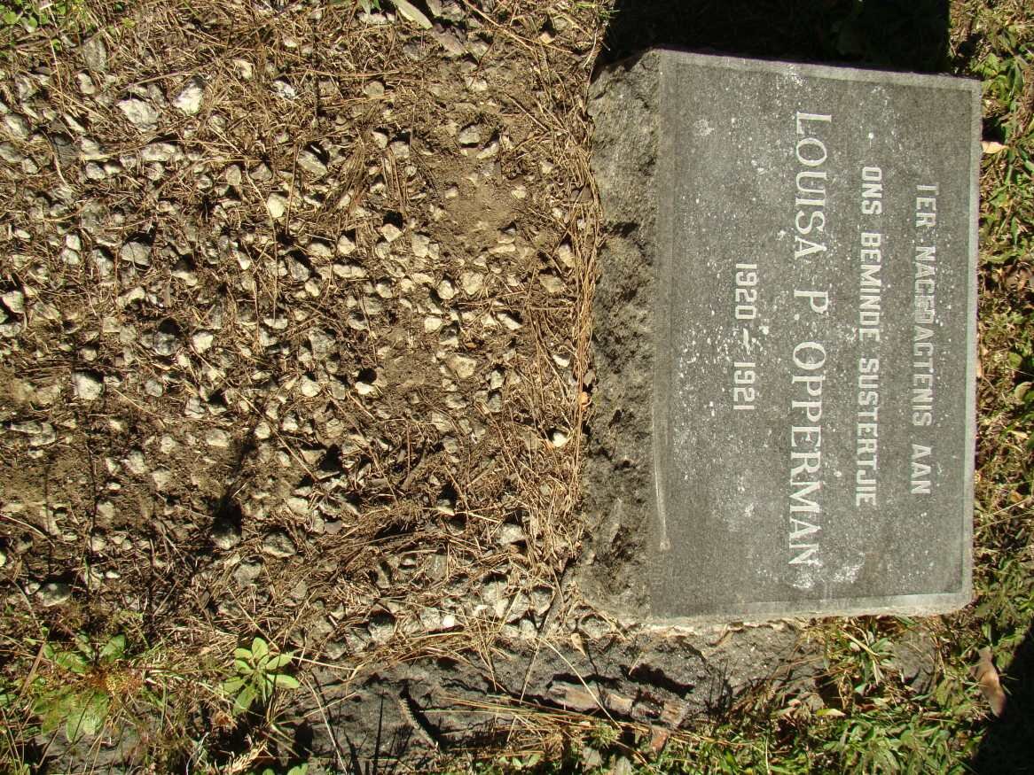 OPPERMAN Louisa P. 1920-1921